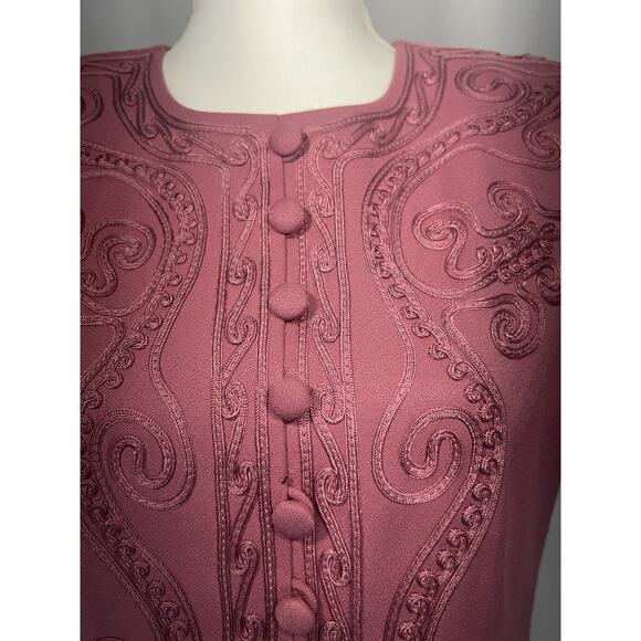 Office Siren Corp Core Office Core Sz 8 Mauve Lined Attached Jacket Wedding - Picture 3 of 13